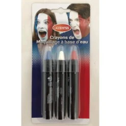 3 Crayons Bleu Blanc Rouge De Supporter