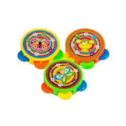 3 Mini Tambours Multicolores