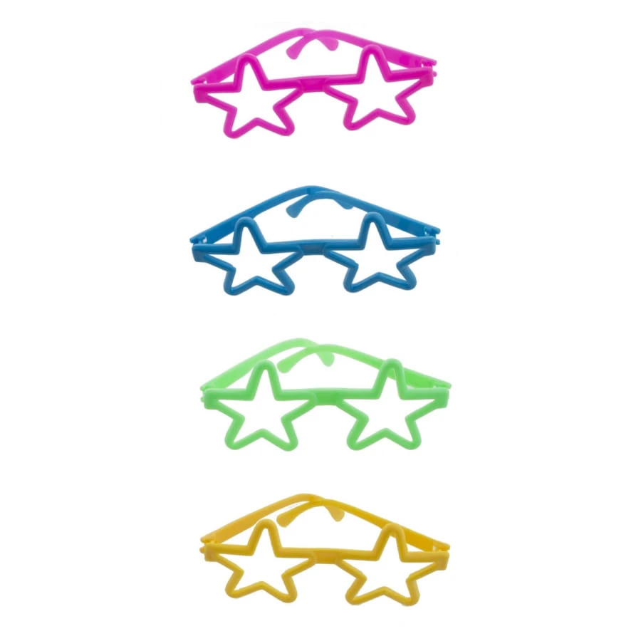 4 Mini Lunettes étoiles Colorées 4 4 Mini Lunettes étoiles Colorées – Image 2