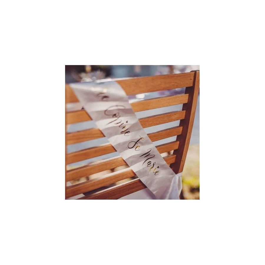 5 écharpes Evjf Rose Et Or De 77cm 4 5 écharpes Evjf Rose Et Or De 77cm – Image 2