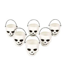 6 Paniers à Bonbons Tête De Mort