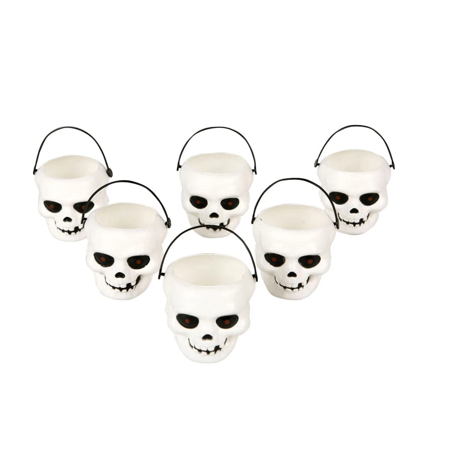 6 Paniers à Bonbons Tête De Mort 3 6 Paniers à Bonbons Tête De Mort