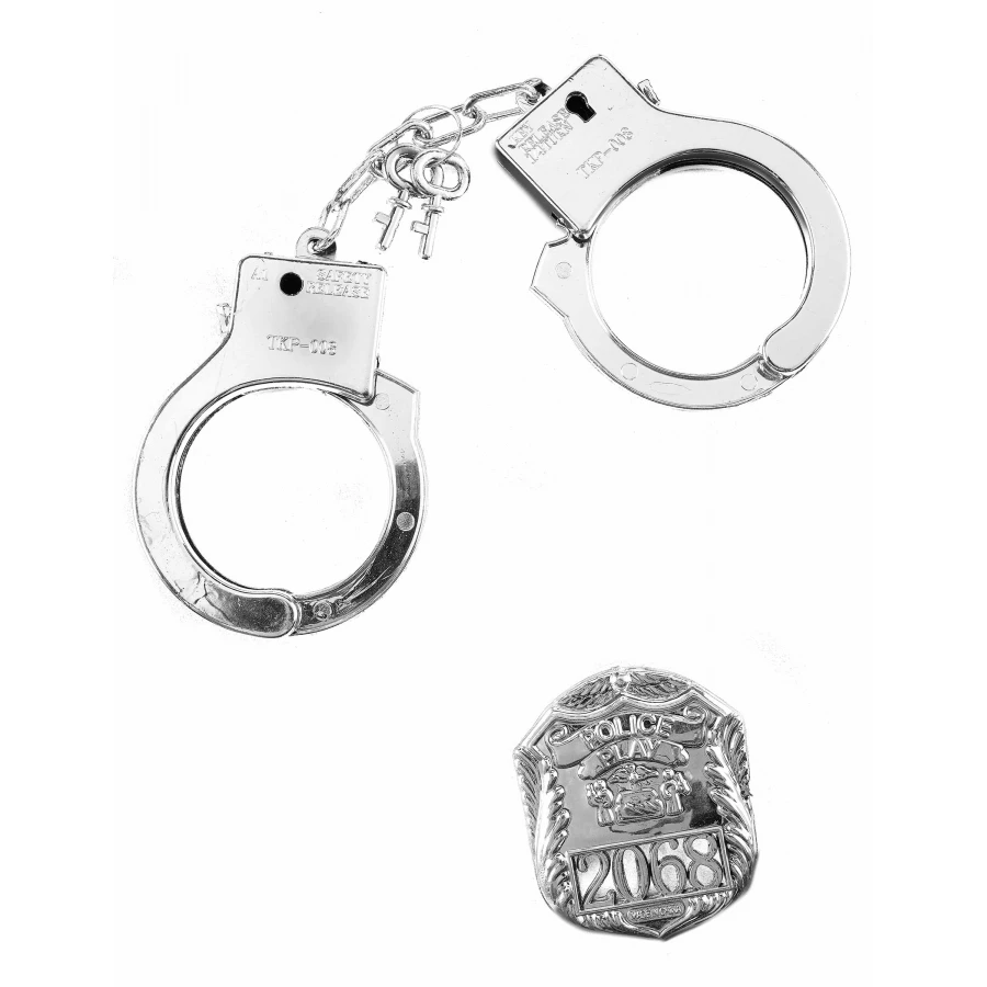 Accessoires Menottes Et Insigne De Police Adulte 3 Accessoires Menottes Et Insigne De Police Adulte