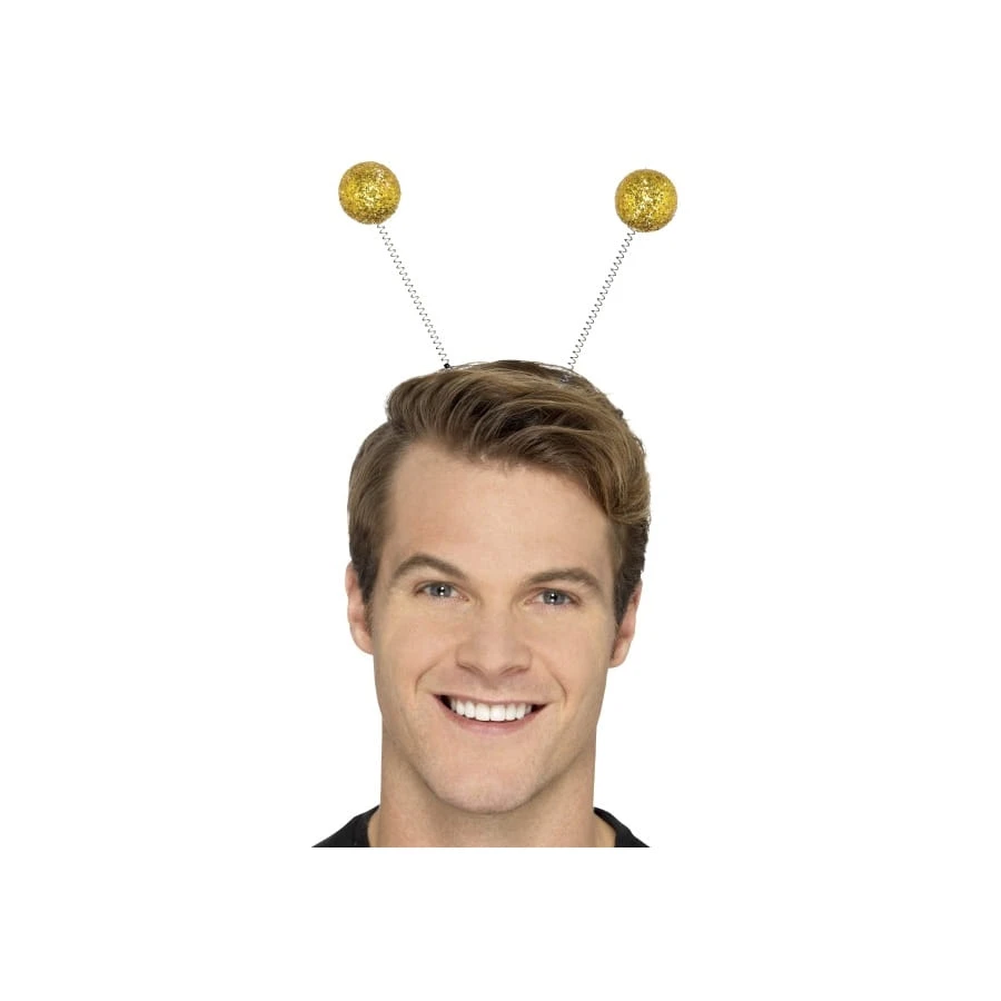 Antennes Boules Dorées Avec Paillettes 4 Antennes Boules Dorées Avec Paillettes – Image 2