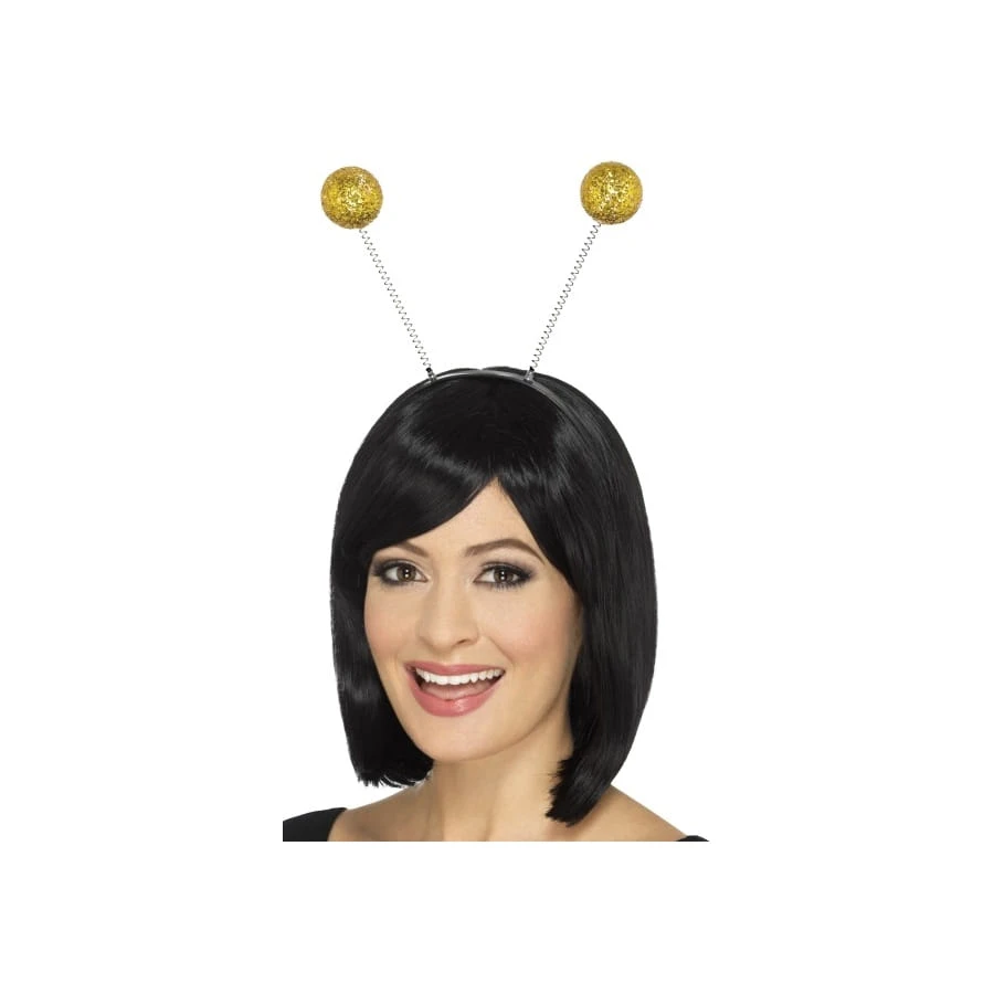 Antennes Boules Dorées Avec Paillettes 3 Antennes Boules Dorées Avec Paillettes