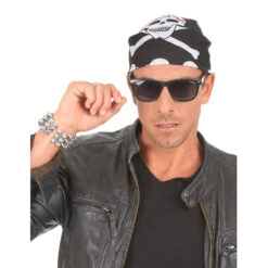 Bandana Noir Imprimé Crâne De Pirate 7 Bandana Noir Imprimé Crâne De Pirate -Boutique De Carnaval D'Halloween Bandana noir imprime crane de pirate 35318
