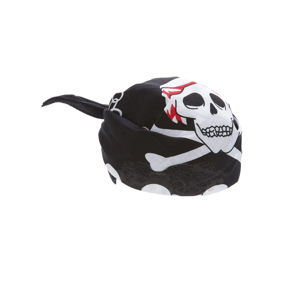 Bandana Noir Imprimé Crâne De Pirate 3 Bandana Noir Imprimé Crâne De Pirate