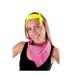 Bandana Rose Fluo -Boutique De Carnaval D'Halloween Bandana rose fluo 37528