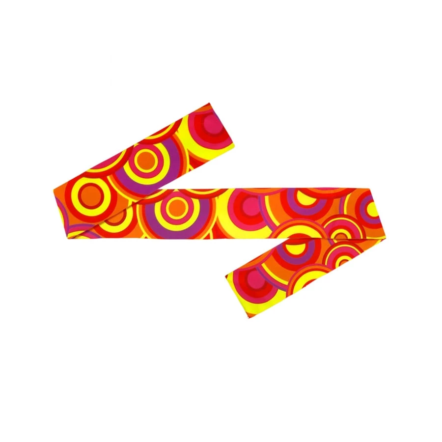 Bandeau Rouge Décoré De Motifs Années 70 4 Bandeau Rouge Décoré De Motifs Années 70 – Image 2