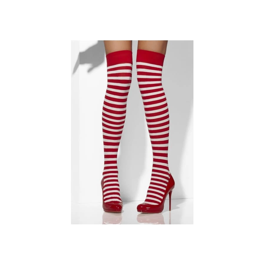 Bas Rayes Rouge Et Blanc 4 Bas Rayes Rouge Et Blanc – Image 2