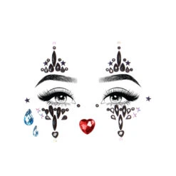Bijoux De Visage Fantaisie à Coller Pour Adulte -Boutique De Carnaval D'Halloween Bijoux de visage fantaisie a coller pour adulte 55906