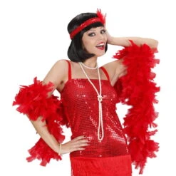 Boa Rouge Uni De 180cm