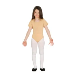 Body Beige Manches Courtes Pour Fille