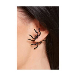 Boucles D'oreille Araignée Noire