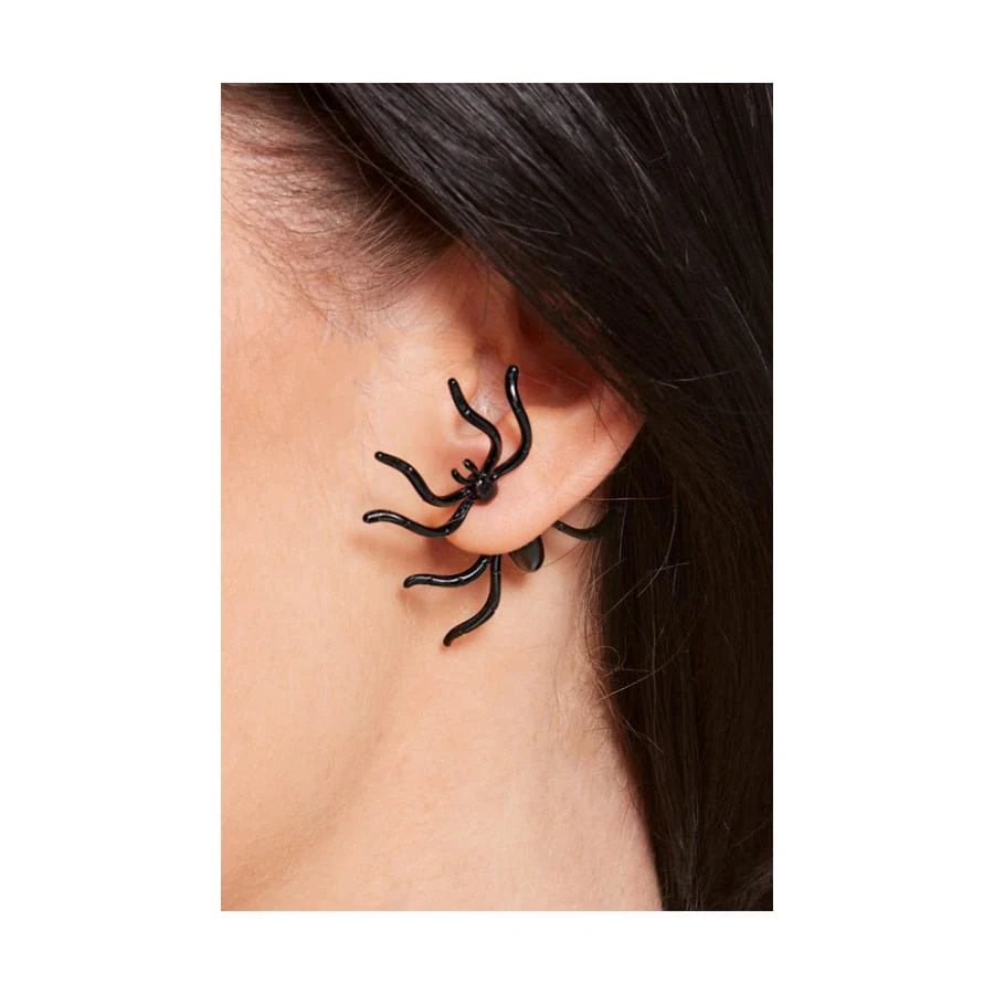 Boucles D'oreille Araignée Noire 3 Boucles D'oreille Araignée Noire