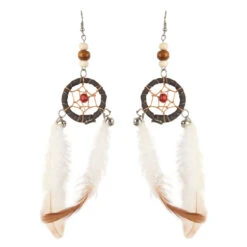 Robe D'amérindienne Pour Adulte 7 Robe D'amérindienne Pour Adulte -Boutique De Carnaval D'Halloween Boucles d oreilles attrape reves