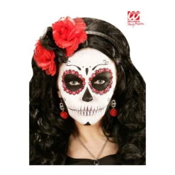 Boucles D'oreilles Dia De Los Muertos Rose Rouge -Boutique De Carnaval D'Halloween Boucles d oreilles dia de los muertos rose rouge 28863