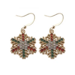 Boucles D Oreilles En Forme De Flocons De Neige