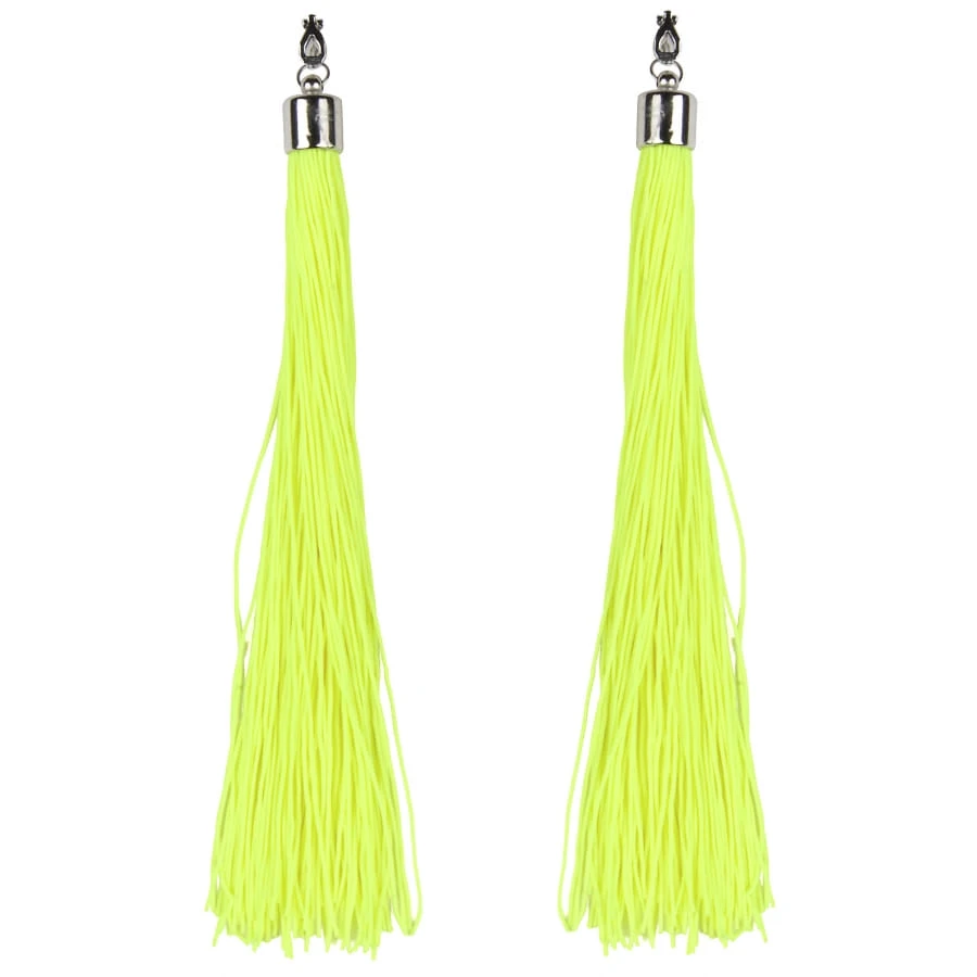 Boucles D'oreilles Longues Franges Fluo Adulte 5 Boucles D'oreilles Longues Franges Fluo Adulte – Image 3
