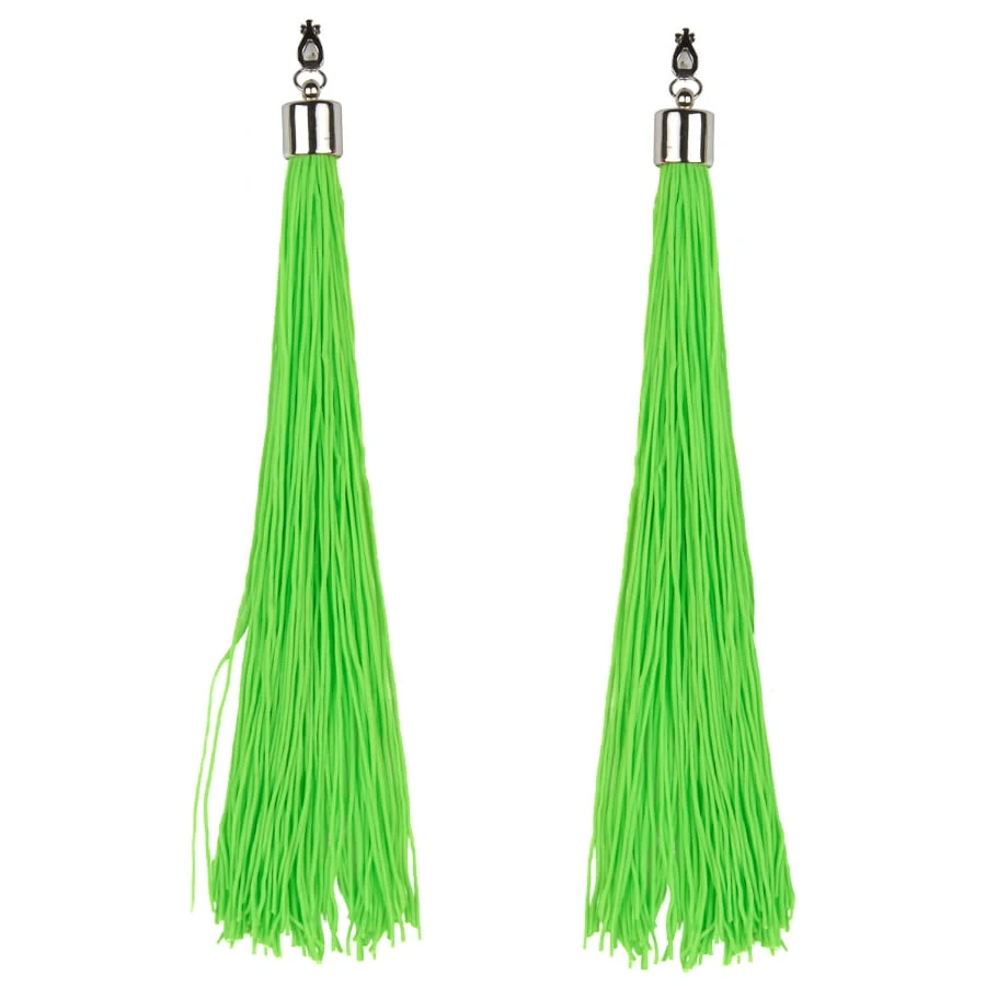 Boucles D'oreilles Longues Franges Fluo Adulte 6 Boucles D'oreilles Longues Franges Fluo Adulte – Image 4