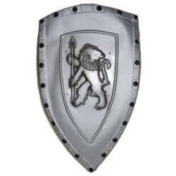 Bouclier Avec Blason Lion De 42x72cm