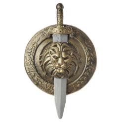 Tenue D'Amazone Pour Enfant -Boutique De Carnaval D'Halloween Bouclier tete de lion avec epee