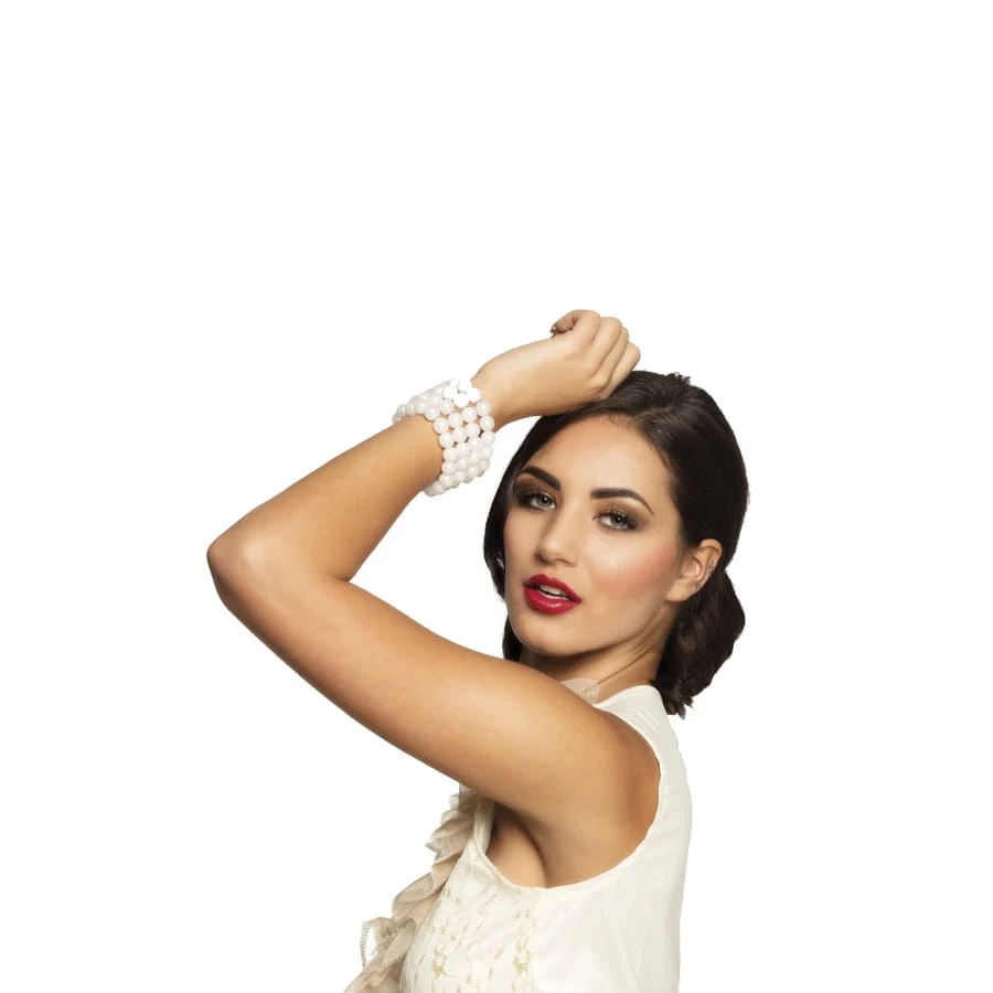 Bracelet 4 Rangées De Perles Blanches 3 Bracelet 4 Rangées De Perles Blanches