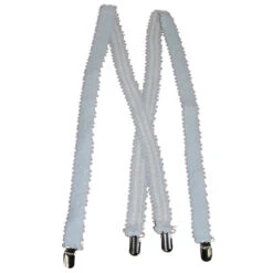 Bretelles Blanches Recouvertes De Sequins