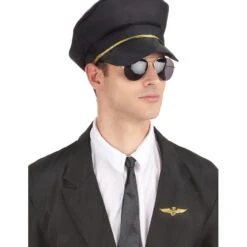 Broche D'aviateur, Couleur Dorée -Boutique De Carnaval D'Halloween Broche d aviateur couleur doree 624