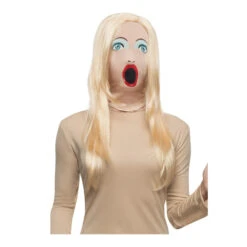 Cagoule De Poupée Gonflable Avec Cheveux -Boutique De Carnaval D'Halloween Cagoule de poupee gonflable avec cheveux 32973