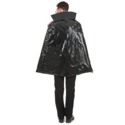 Cape De Vampire Mi Longue Avec Col Rouge 5 Cape De Vampire Mi Longue Avec Col Rouge -Boutique De Carnaval D'Halloween Cape de vampire mi longue avec col rouge 35203