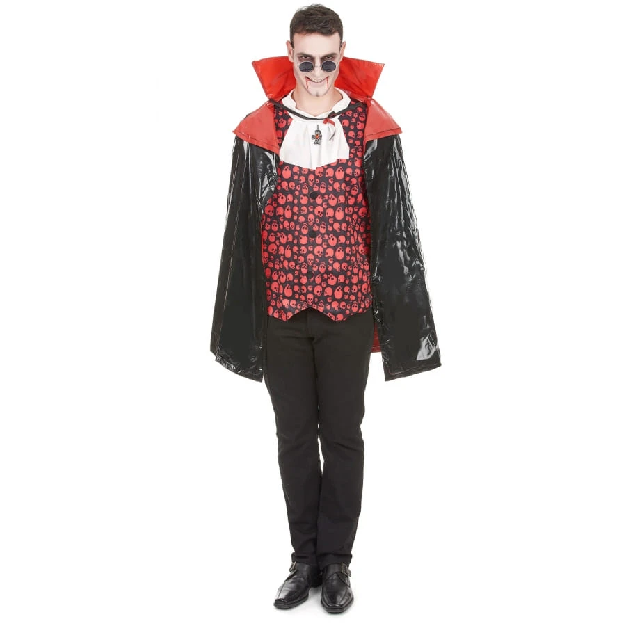 Cape De Vampire Mi Longue Avec Col Rouge 3 Cape De Vampire Mi Longue Avec Col Rouge