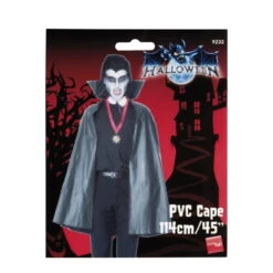 Cape Noire En PVC Pour Adulte -Boutique De Carnaval D'Halloween Cape noire en pvc pour adulte 2118