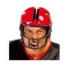 Casque De Rugbyman Rouge Pour Adulte -Boutique De Carnaval D'Halloween Casque de rugbyman rouge pour adulte