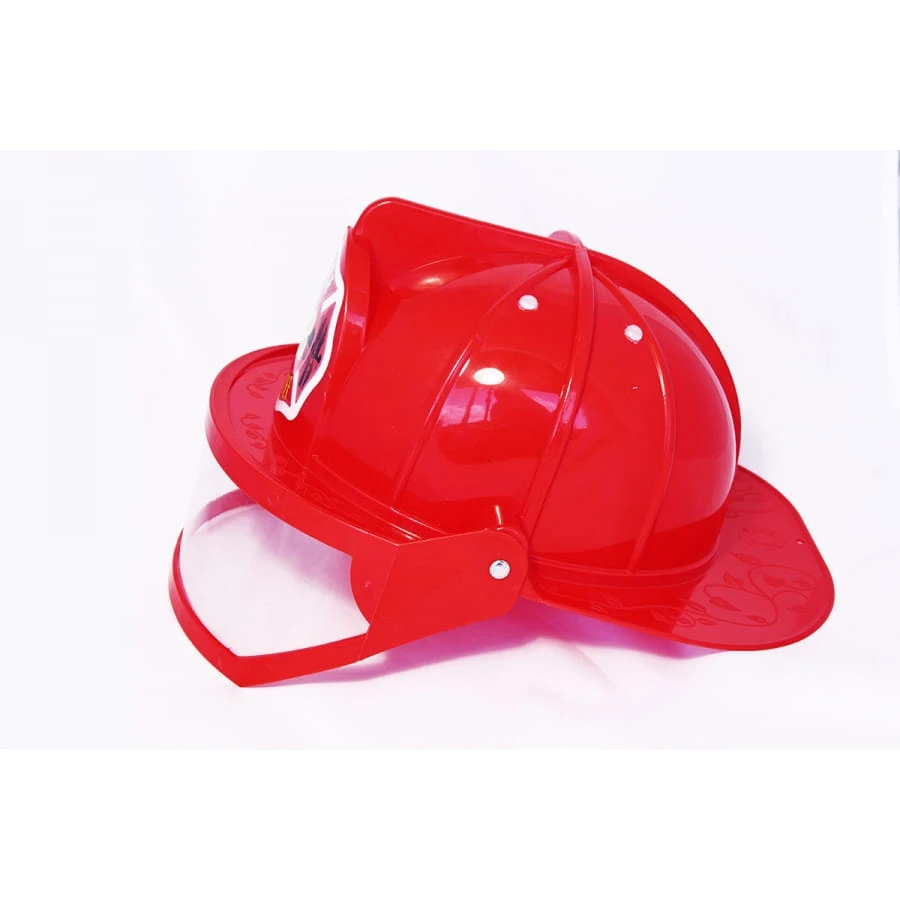 Casque Rouge De Pompier Avec Visière, Pour Adulte 4 Casque Rouge De Pompier Avec Visière, Pour Adulte – Image 2