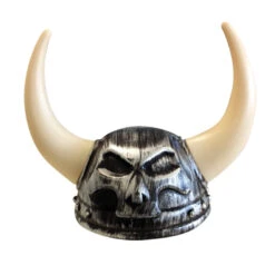 Casque Tête De Mort Et Grandes Cornes Blanches