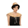 Chapeau Crème Années 20 Avec étole