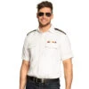 Chemise De Pilote D'avion Blanche -Boutique De Carnaval D'Halloween Chemise de pilote d avion blanche
