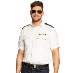 Chemise De Pilote D'avion Blanche