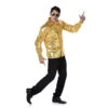 Chemise Disco Dorée Avec Sequins 2 Chemise Disco Dorée Avec Sequins -Boutique De Carnaval D'Halloween Chemise disco doree avec sequins