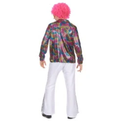 Chemise Disco Multicolore Métallisé Pour Homme 8 Chemise Disco Multicolore Métallisé Pour Homme -Boutique De Carnaval D'Halloween Chemise disco multicolore metallise pour homme 24009