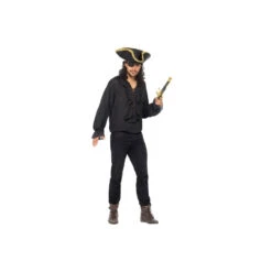 Chemise Noire Unie De Pirate