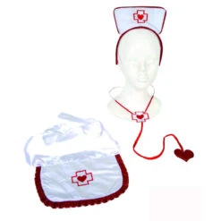 Coiffe, Tablier Et Stéthoscope D'infirmière 5 Coiffe, Tablier Et Stéthoscope D'infirmière -Boutique De Carnaval D'Halloween Coiffe tablier et stethoscope d infirmiere 22691