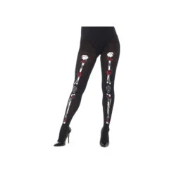 Collants Opaques Jour Des Morts -Boutique De Carnaval D'Halloween Collants opaques jour des morts 10998