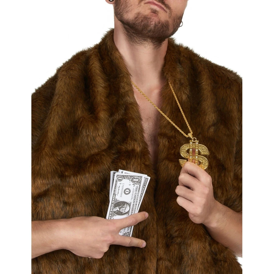 Collier Pendentif Dollar En Métal Doré 4 Collier Pendentif Dollar En Métal Doré – Image 2