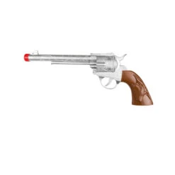 Colt Far West Sonore Argenté Et Marron 30cm
