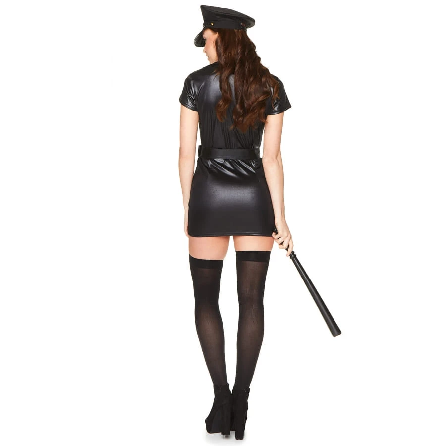 Combi De Policière Courte En Simili Noir 7 Combi De Policière Courte En Simili Noir – Image 5