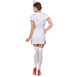 Combinaison Blanche Courte D'infirmière Sexy -Boutique De Carnaval D'Halloween Combinaison blanche courte d infirmiere sexy 24149