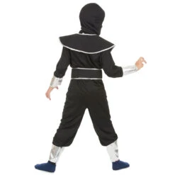 Combinaison De Ninja Noire Argentée Pour Enfant 9 Combinaison De Ninja Noire Argentée Pour Enfant -Boutique De Carnaval D'Halloween Combinaison de ninja noire argentee pour enfant 26953