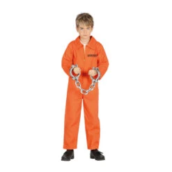 Combinaison De Prisonnier Orange Pour Garçon